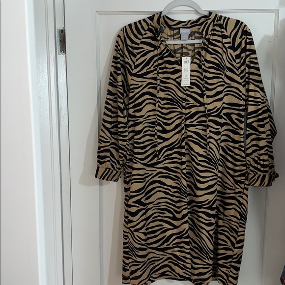 Chico's Dresses & Skirts - NWT Chico’s Poplin Shift Zebra Print Dress